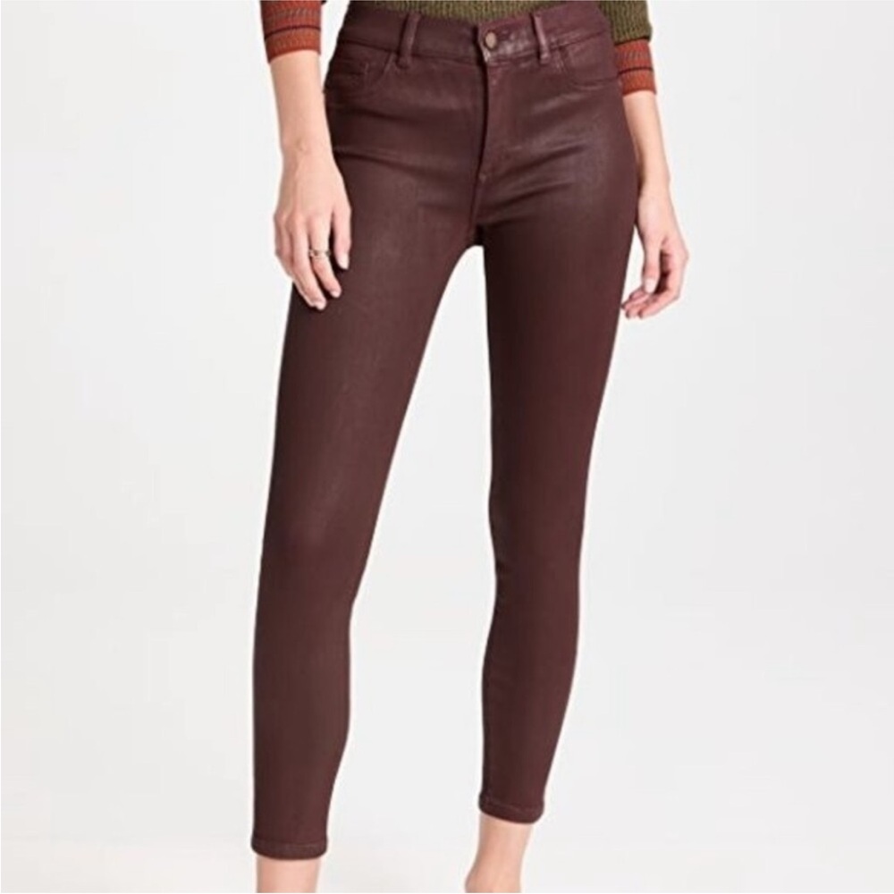 DL1961 Deep Burgundy Florence Instasculpt Jeans
